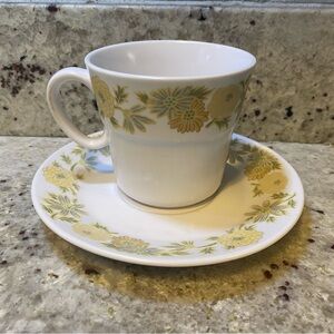 Noritake Progression Sunny Side 9003 Coffee Tea Cup And Saucer Set